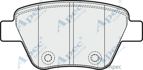 APEC BRAKING Piduriklotsi komplekt,ketaspidur PAD1751